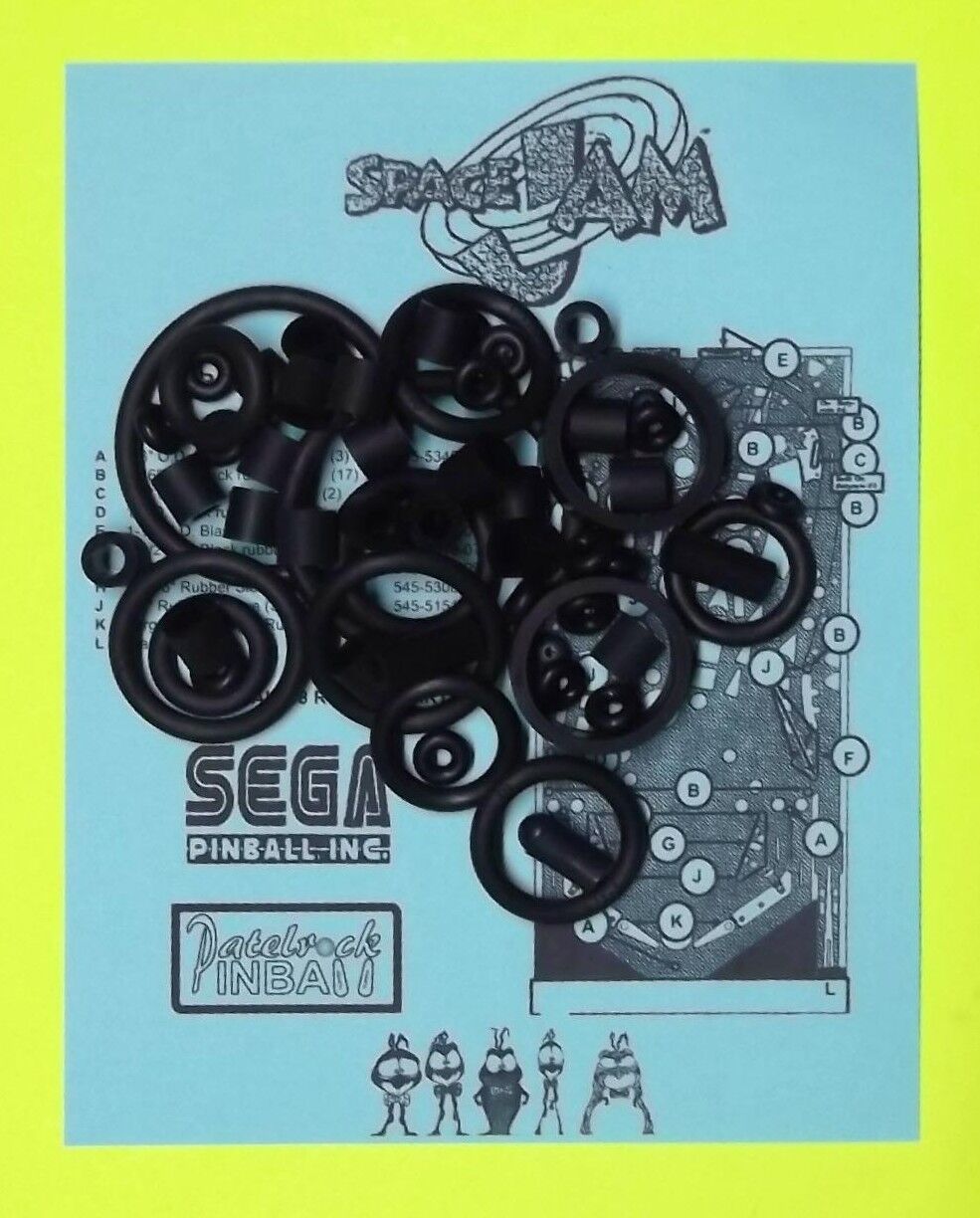1996 Sega Space Jam Pinball Machine Rubber Ring Kit