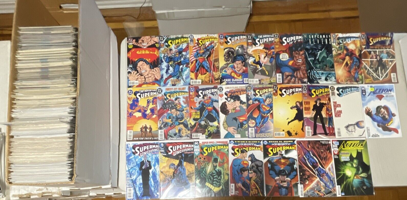LONG BOX of SUPERMAN COMICs Lot Of 252 VINTAGE-MODERN