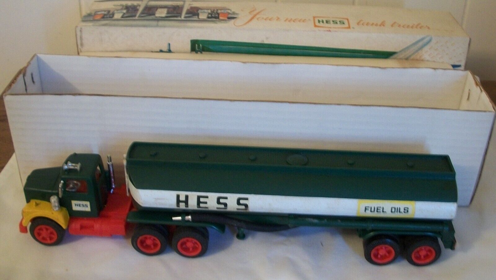 Vintage 1968 Hess Toy Truck Tank Trailer w/ Box