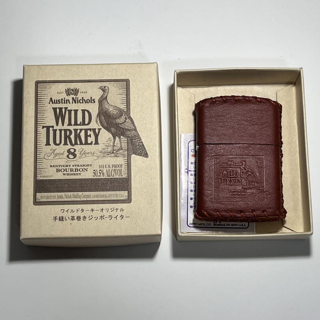 Wild Turkey Zippo Leather Hand-Sewn Not for Sale With Box NEW