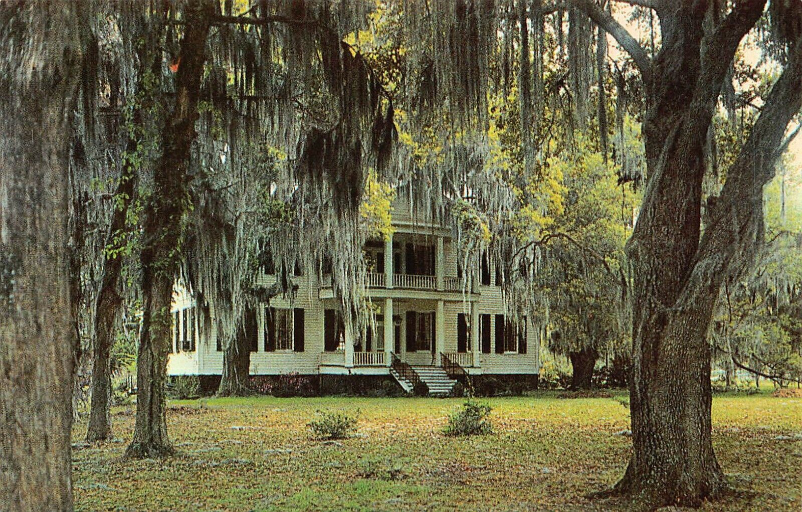Manning Clarendon County South Carolina Davis House Plantation Vtg Postcard A49