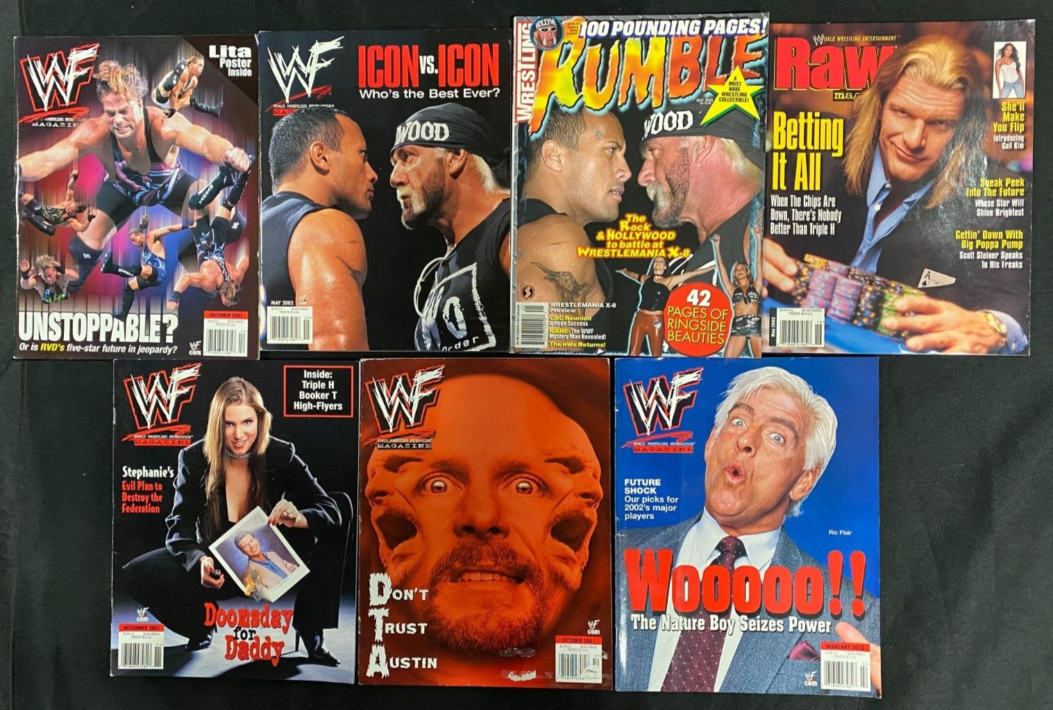 2001-03 World Wrestling Federation WWF Magazine lot (7) Magazines (NH) 71823
