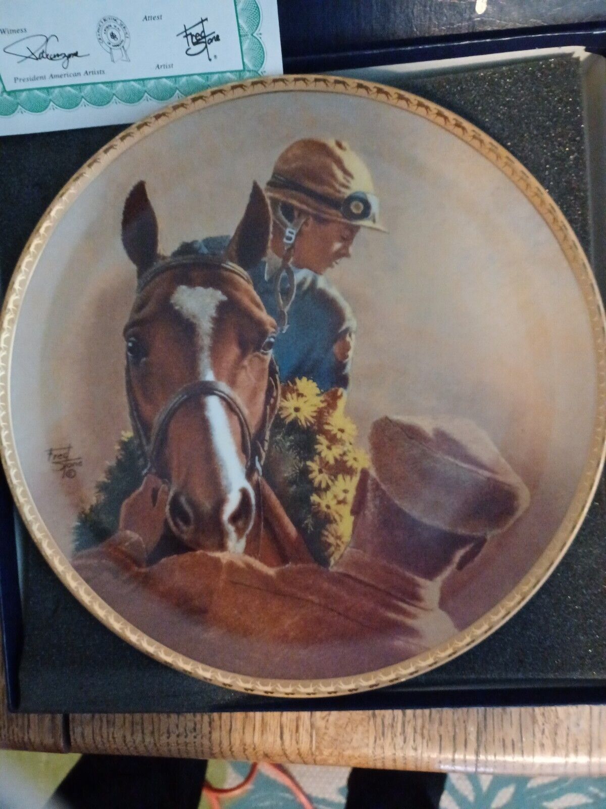 Vintage Northern Dancer Bill Hartack Up by Fred Stone 1991 Collector Plate #171 