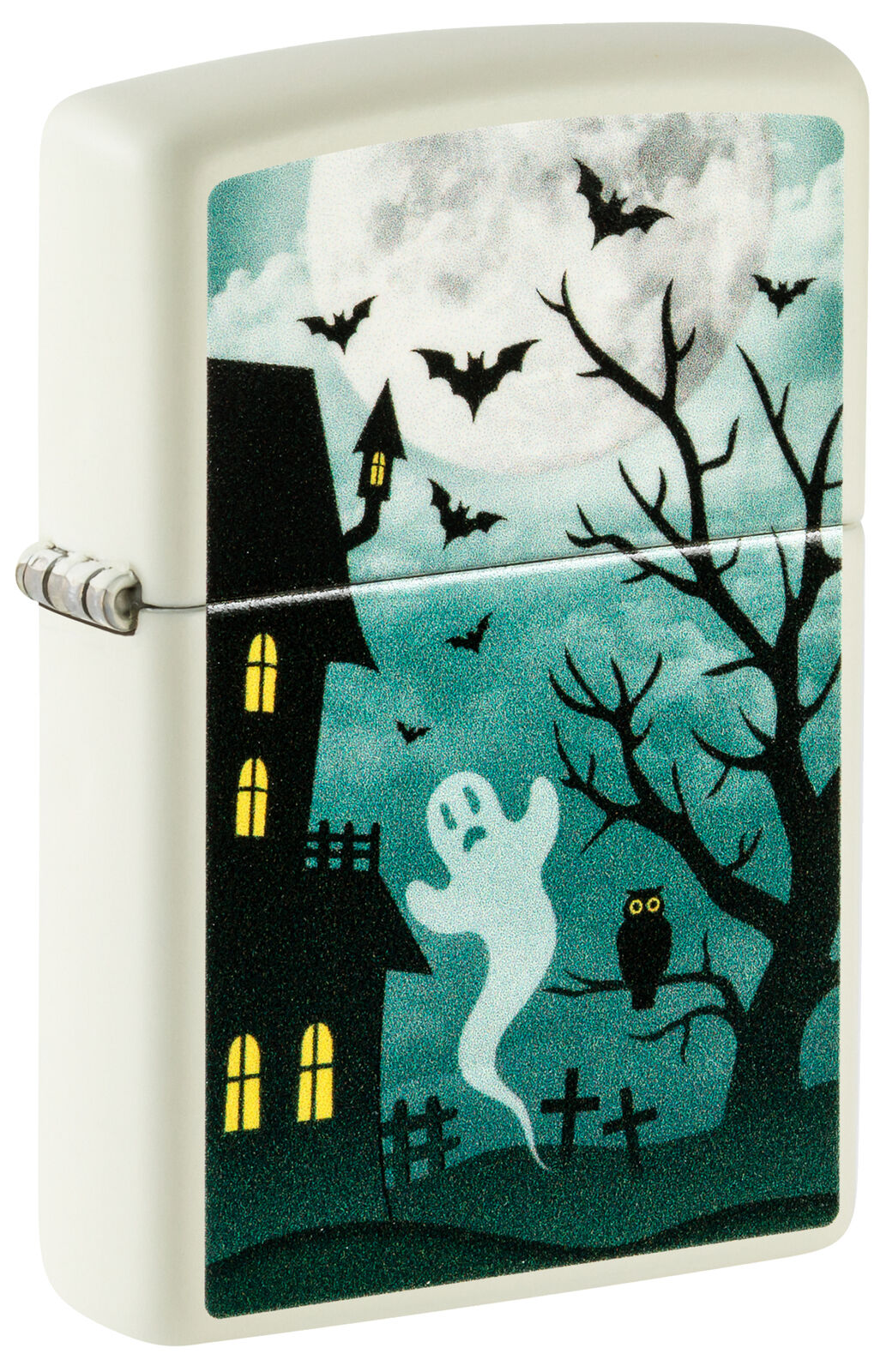 Zippo Spooky Design Glow in the Dark Green Windproof Lighter, 48727