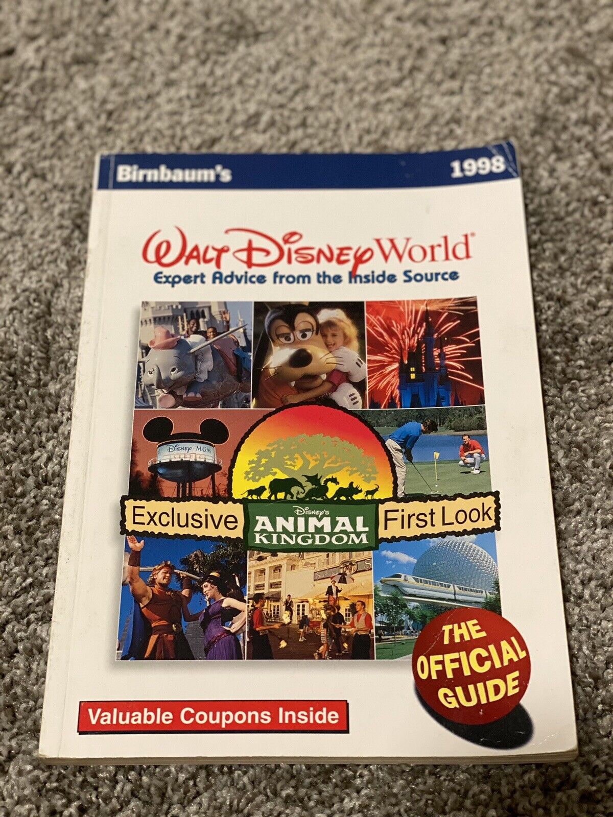 Vtg Birnbaum\'s 1998 Walt Disney World Official Guide Animal Kingdom First Look