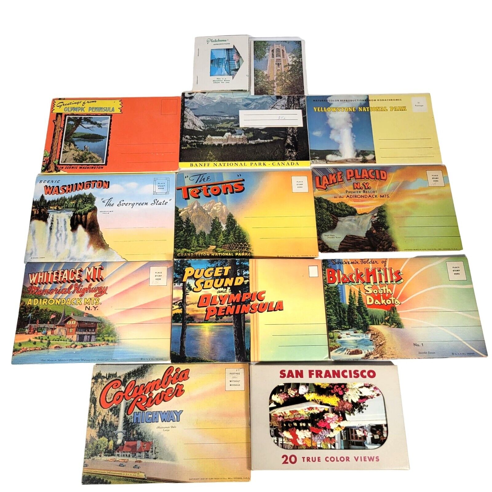 Vintage Postcard Collection Lot Travel Souvenir Folder Brochure Booklets Curt Te