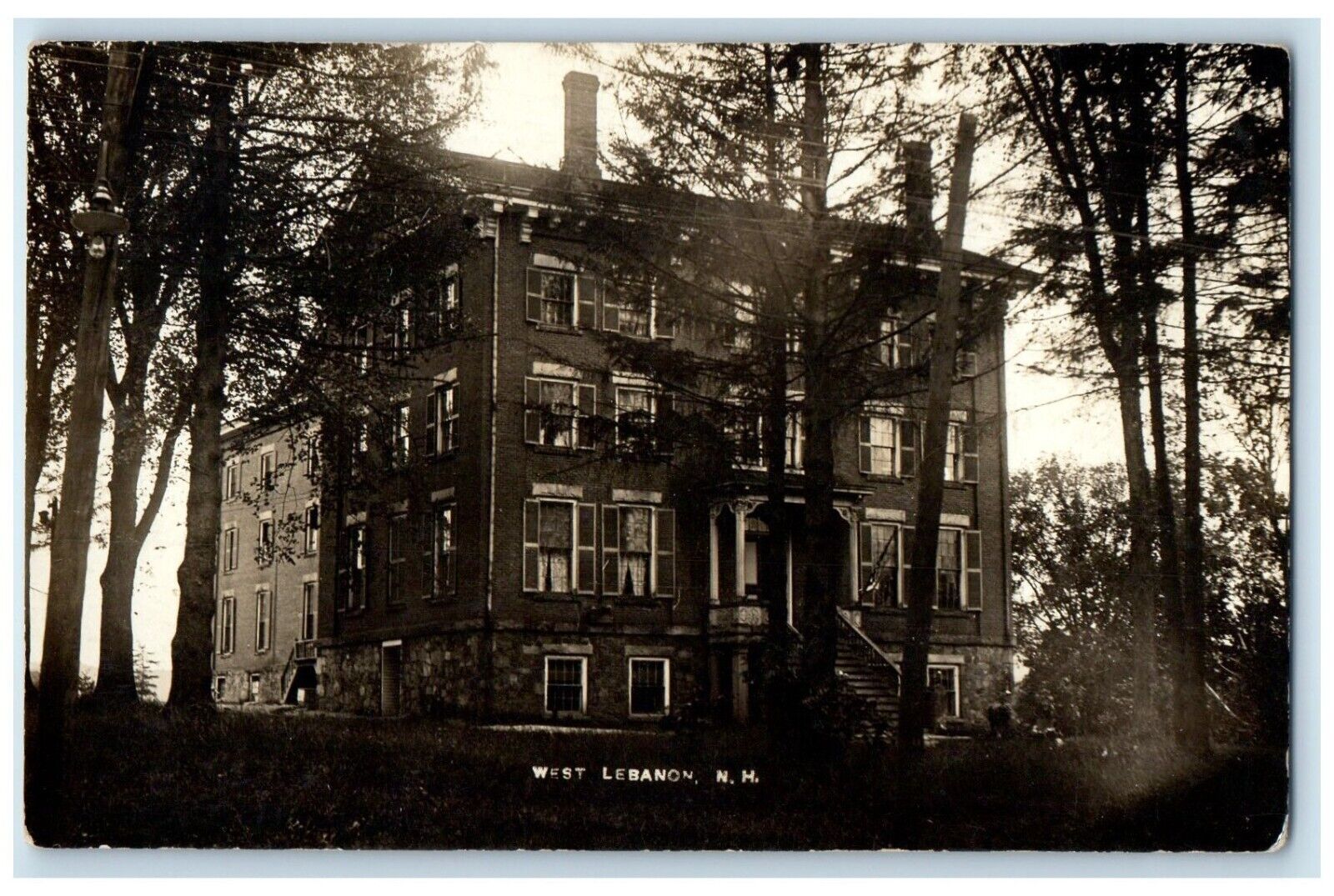 c1910\'s Building Scene West Lebanon New Hampshire NH RPPC Photo Antique Postcard
