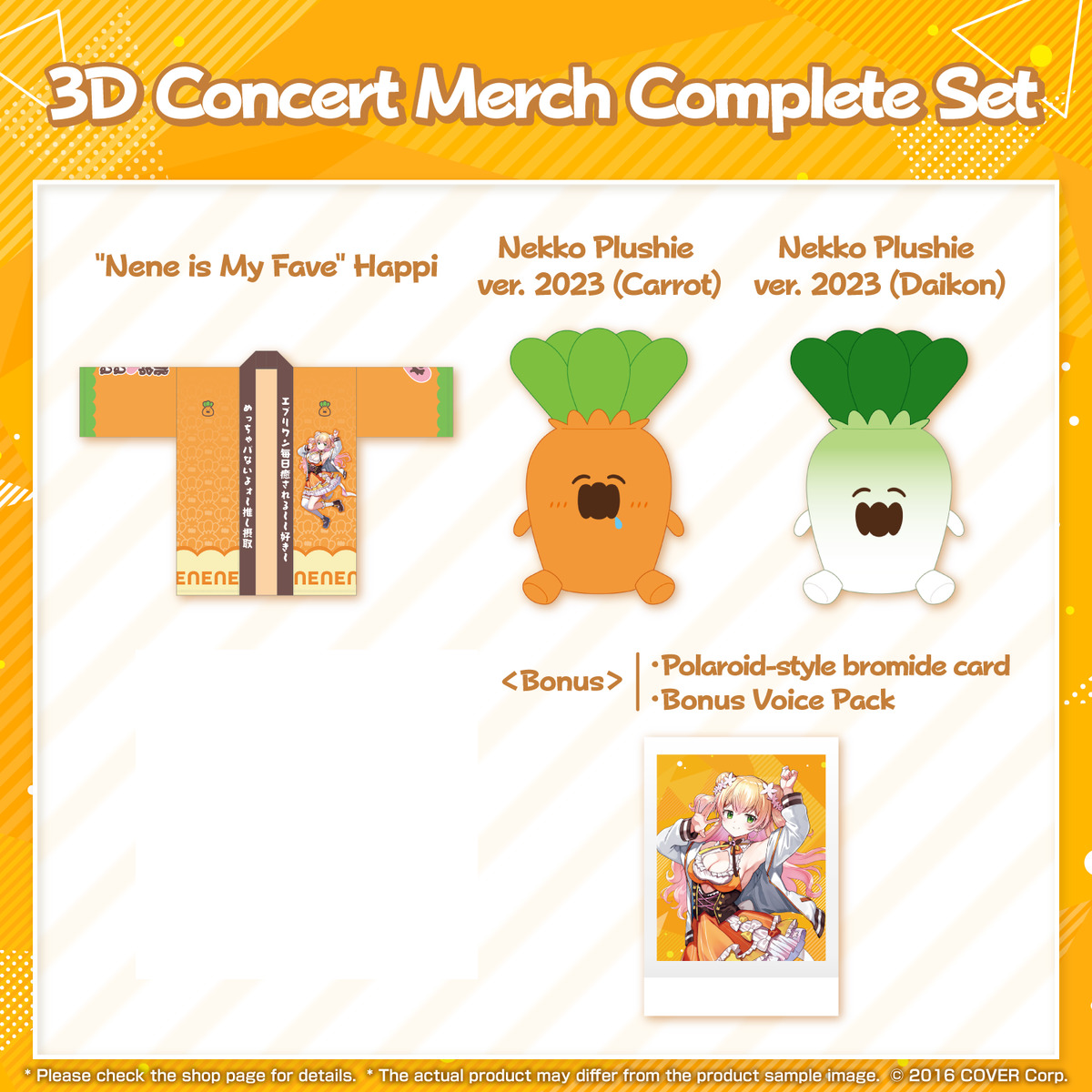 Hololive Momosuzu Nene 3D Concert Celebration Complete Set with signed Polaroid