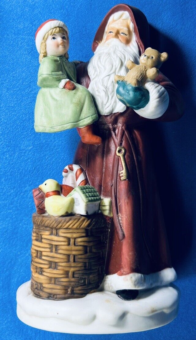 Vintage Homco Santa Claus Giving Presents Porcelain Figurine 5118