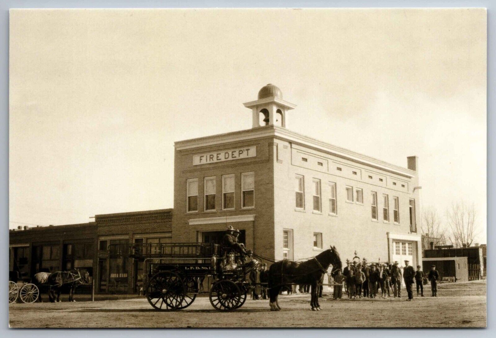 Postcard Firehouse @ 4th and Coffman Longmont Colorado 1907     C 3