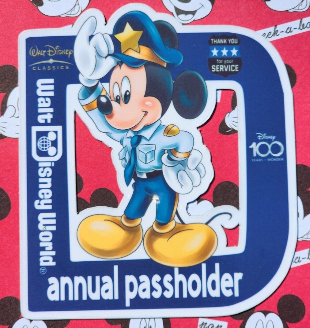 Disney World  Annual Passholder Magnet Mickey Police 2023