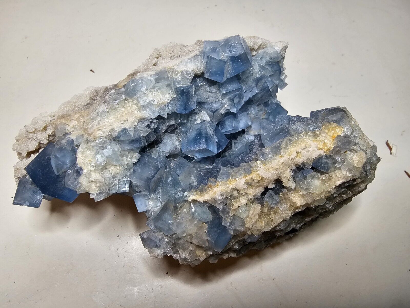 Blue Fluorite & Barite Crystals, Blanchard Mine, Socorro County, New Mexico
