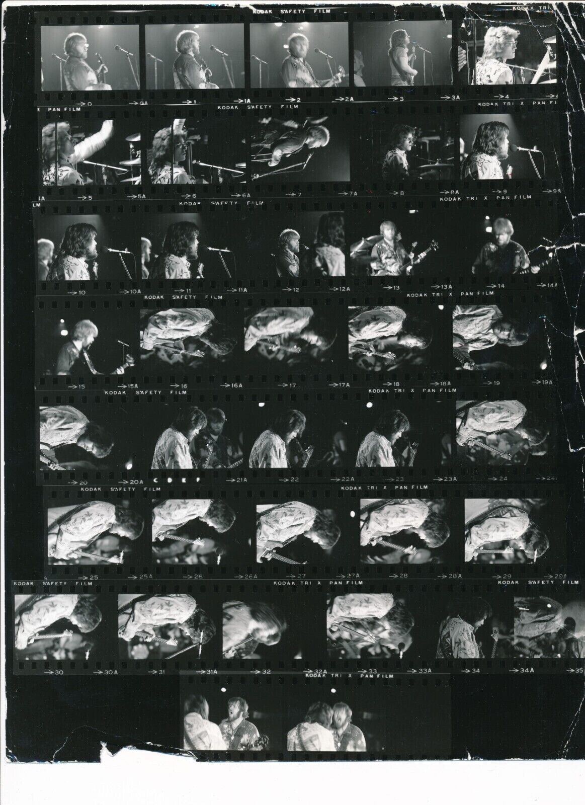 Bachman Turner Overdrive Negatives & Contact Sheet