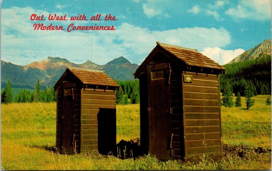 1970s Outhouse Modern Comforts of Life in Enchanted New Mexico Vintage Postcard