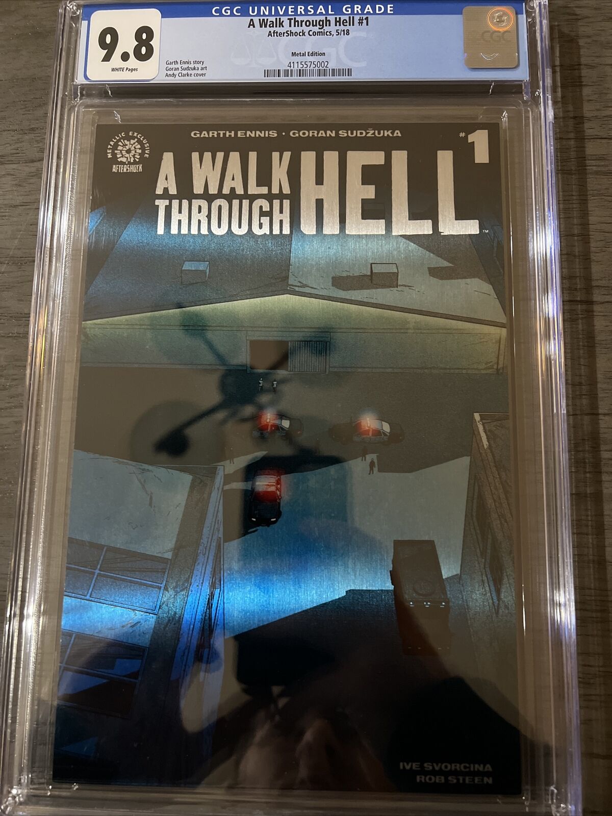 A Walk Through Hell #1 - CGC 9.8 Metal Metallic C2E2 Exclusive Aftershock Comics
