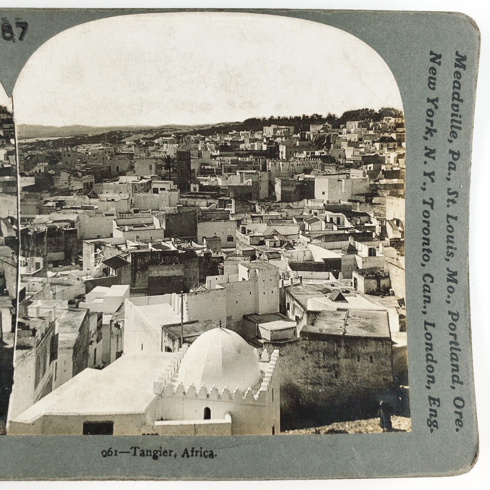 Tangier Morocco African Rooftops Stereoview c1895 Keystone Cityscape Africa H668