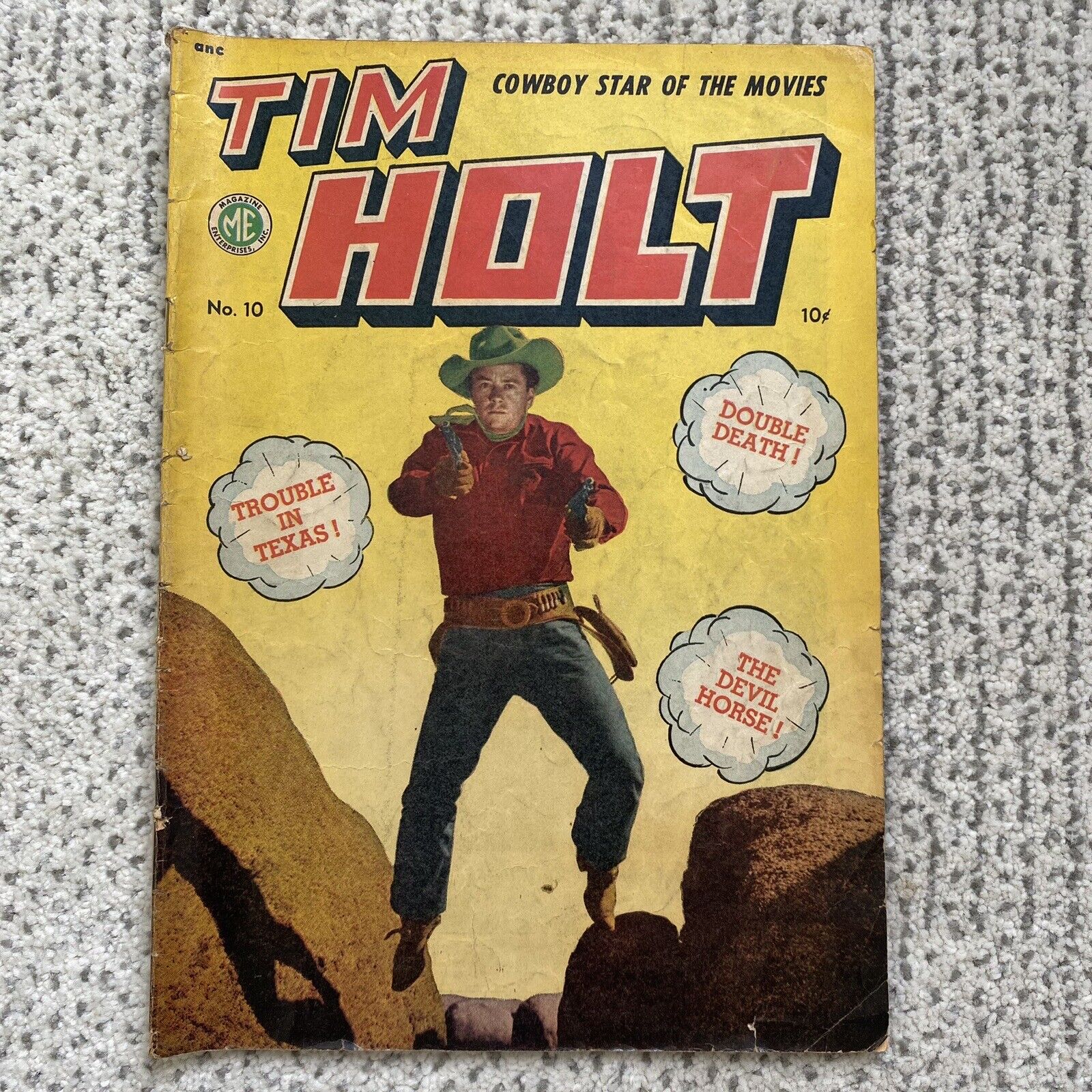 Tim Holt #10 Good 2.0 Magazine Enterprises Dick Ayers Art 1949 Cowboy Comic