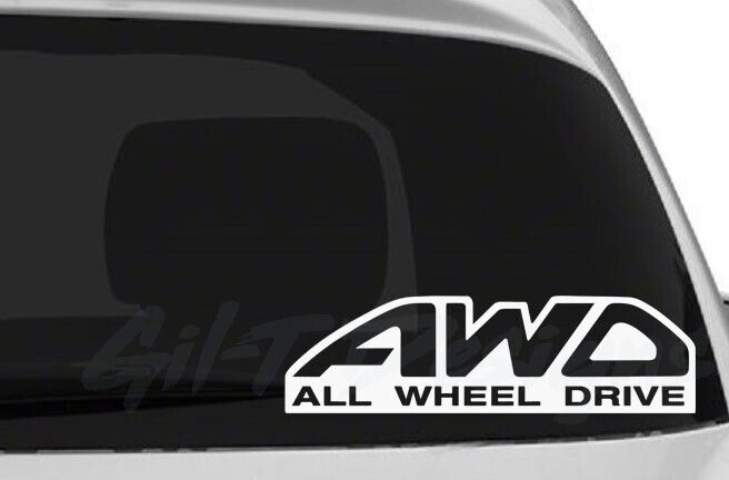 AWD All Wheel Drive Vinyl Decal Sticker, 4 wheel, off road, All Wheel Drive
