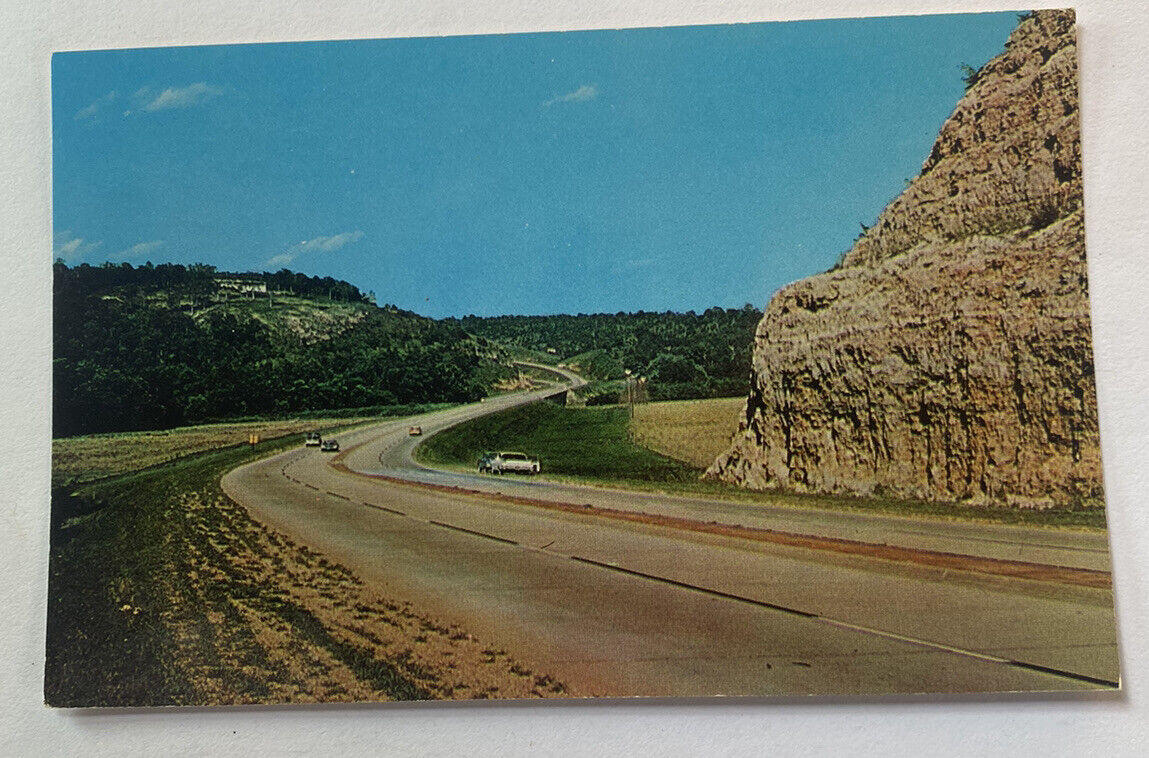 Vintage Postcard ~Retro View Route 66 at Rubidoux River~ Waynesville Missouri MO