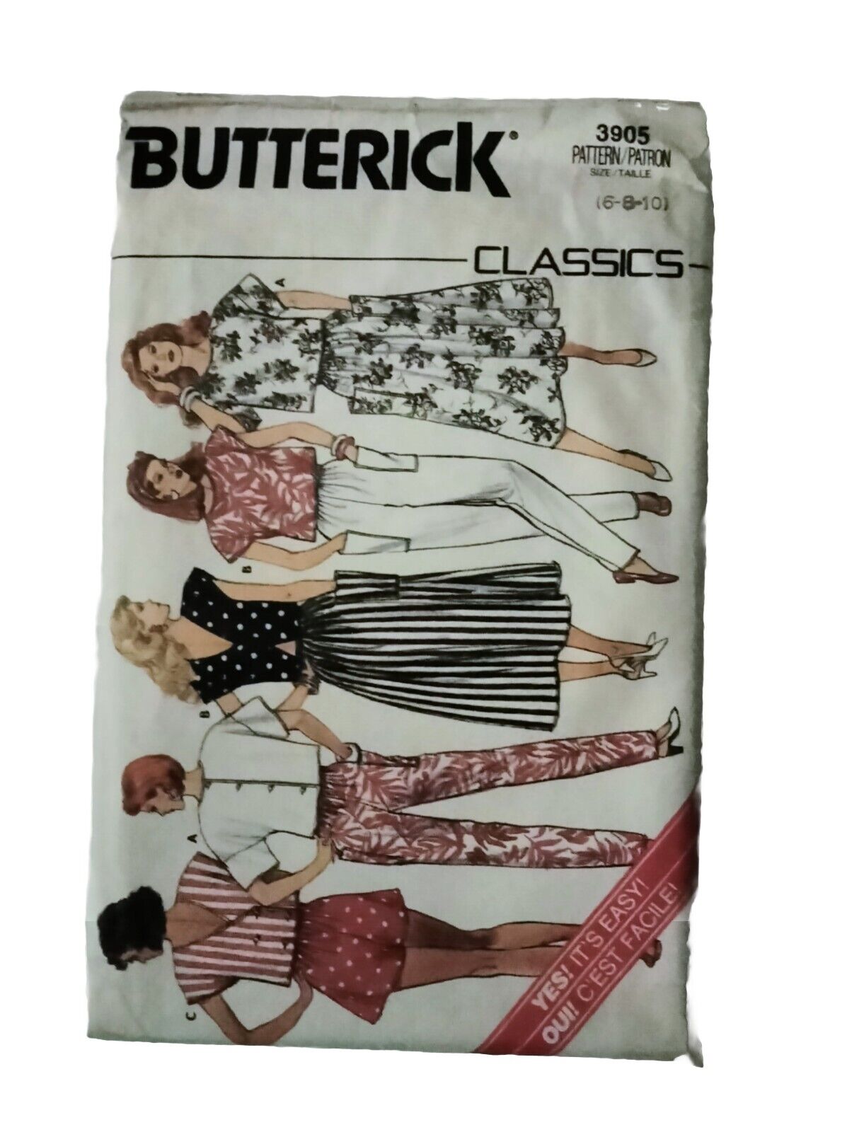 Butterick Classic Vintage Sewing Pattern 3905 Sz 6-10 Cut & Complete