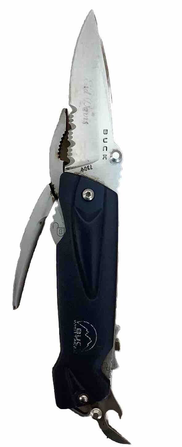 2007 BUCK Knife Whittaker 730 X-Tract, 5 in 1 Multi-Tool Pliers -Silver/Blue
