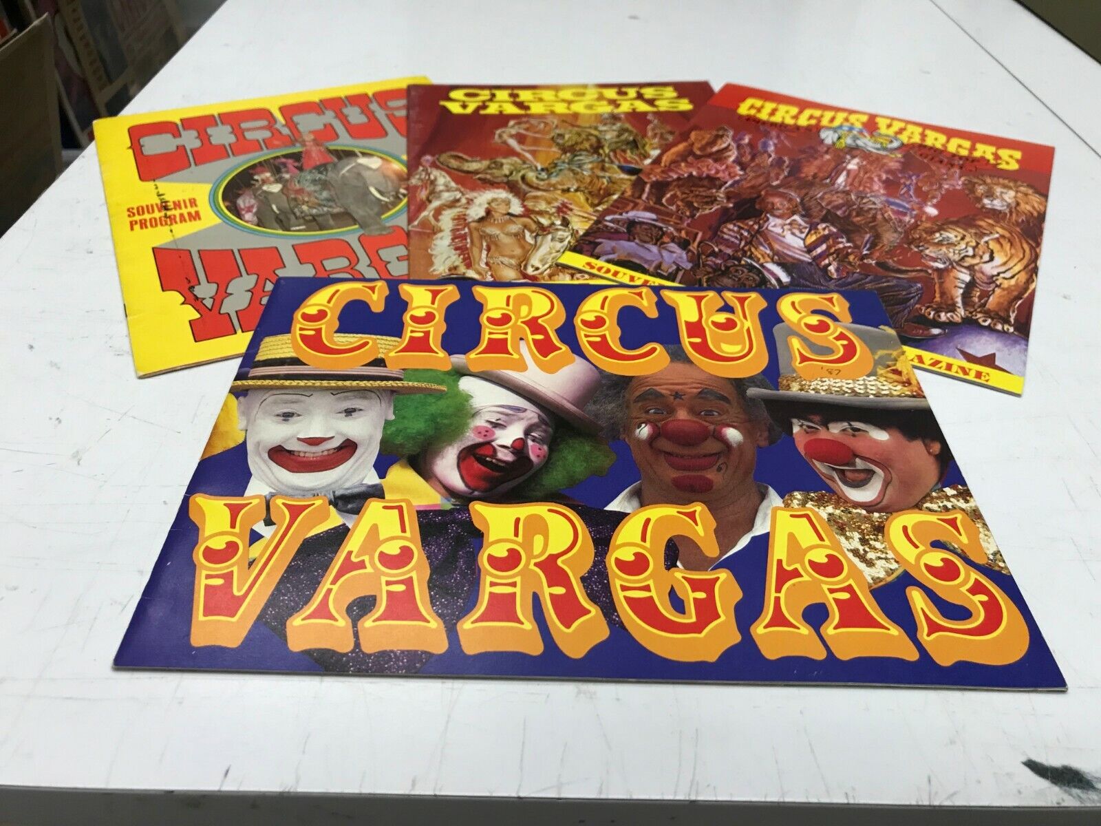 VINTAGE FOUR CIRCUS VARGAS PROGRAMS - 1987., 1974, 1984, 1978 -CLIFF VARGAS SHOW