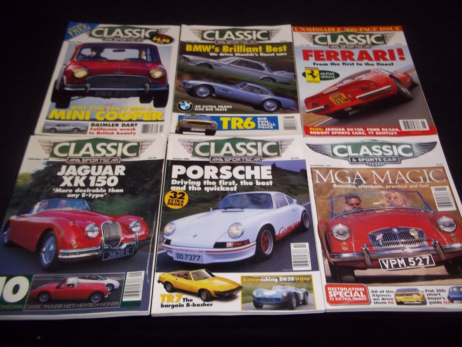 1996 CLASSIC & SPORTS CAR MAGAZINE LOT OF 12 ISSUES - NICE COVERS - M 626