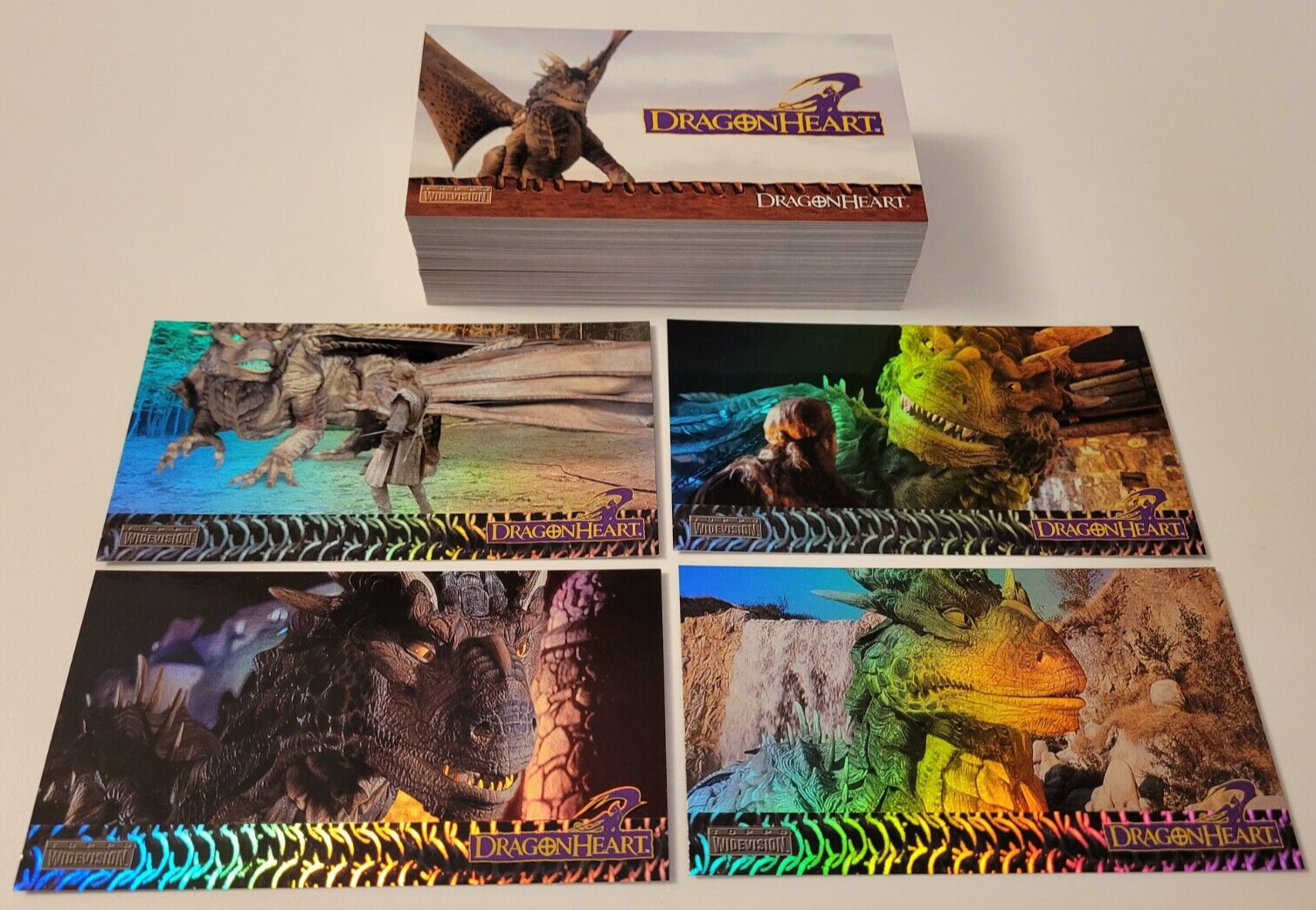 2002 DRAGONHEART Complete WIDEVISION CARD SET 72 NMMT+4 CHASES 1C 2C 3C 5C Topps
