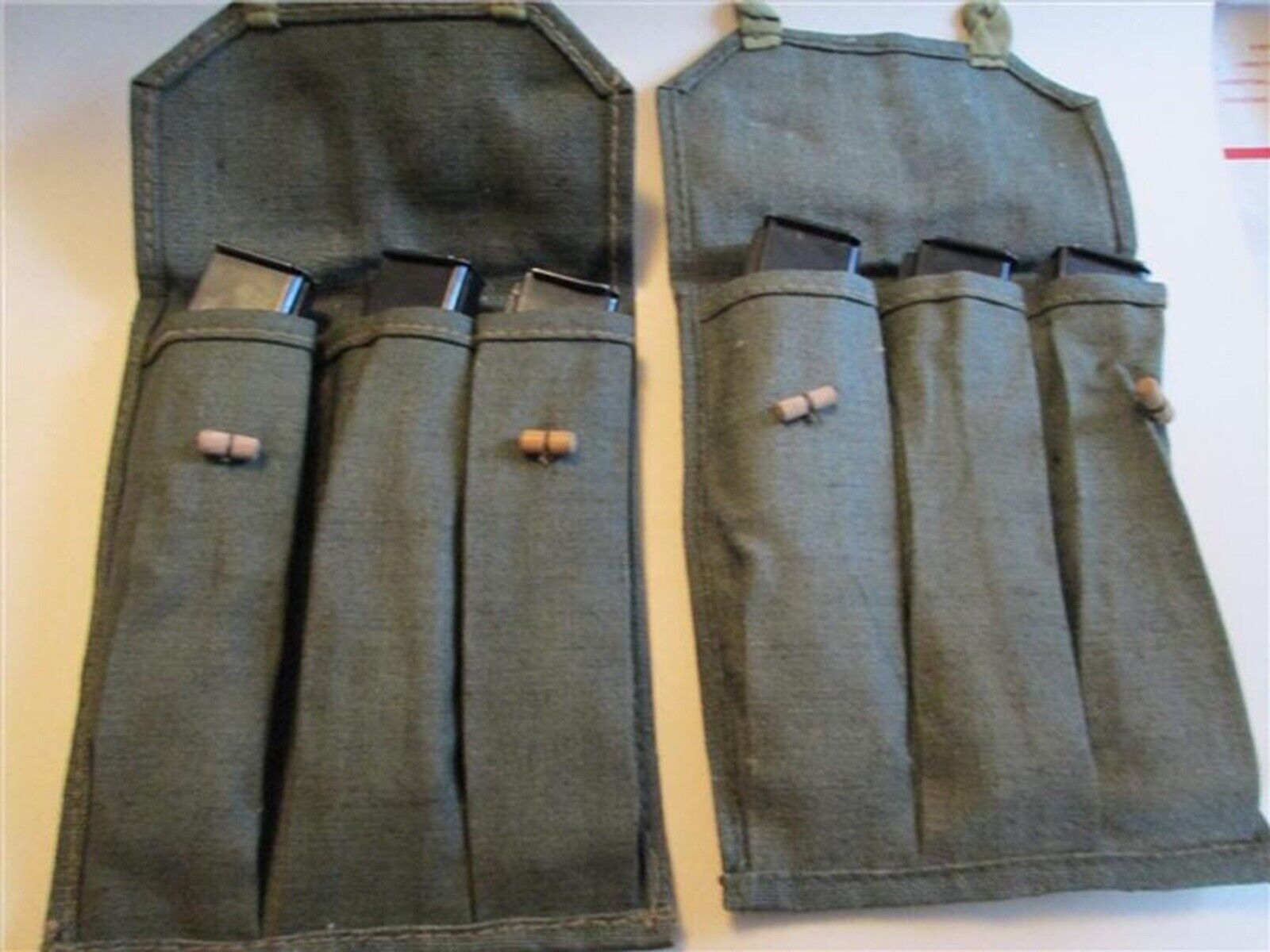 1**  30rd MAG POUCH COLD WAR SOVIET ERA POLISH PPS43 3-Cell Mag Pouch POLAND 