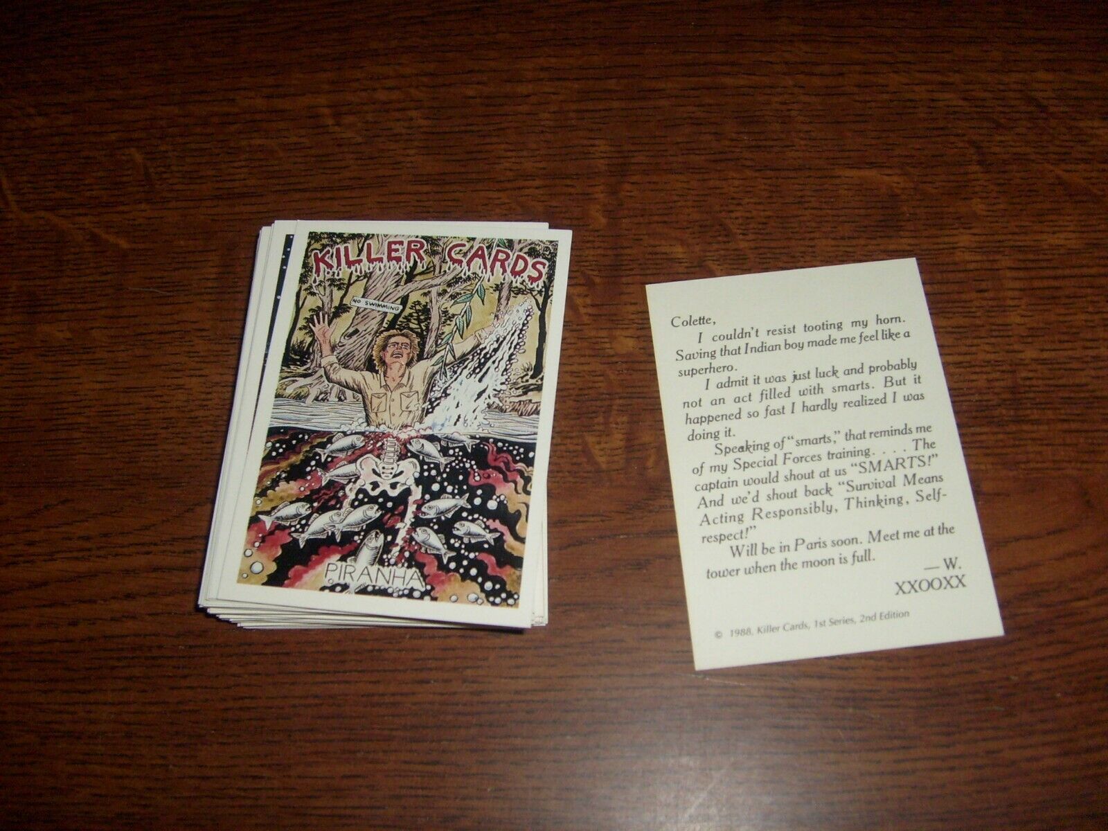 1988 KILLER CARDS, 45 CARD SET. 1st series, 2nd edition