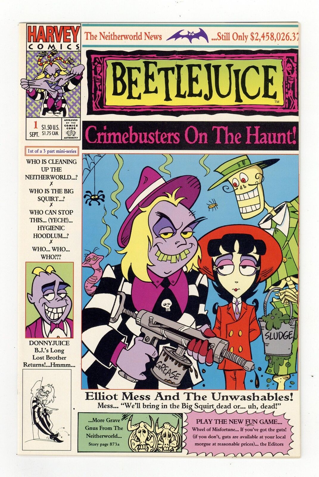 Beetlejuice Crimebusters on the Haunt #1 VF- 7.5 1992