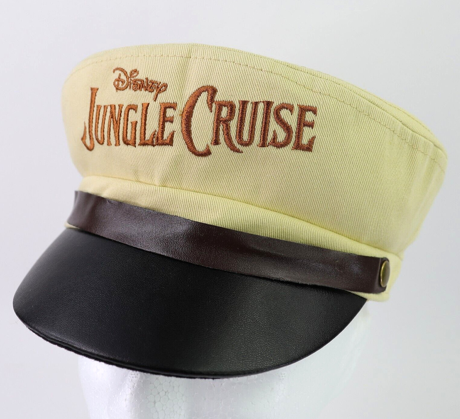 Disney Adult Jungle Cruise Skipper Hat Snapback Sailor Tan Headwear OSFA Cap