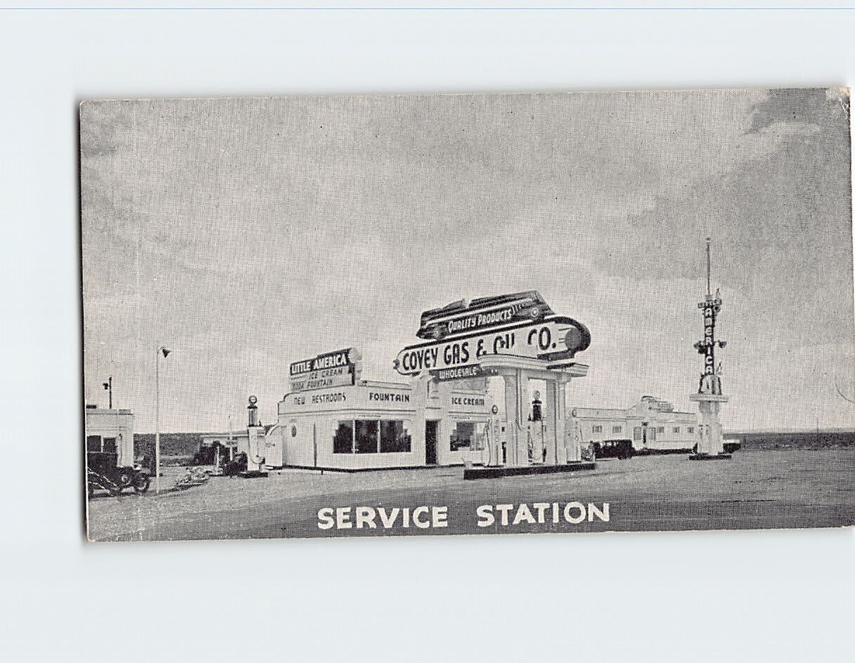 Postcard Service Station Little America Granger Wyoming USA North America