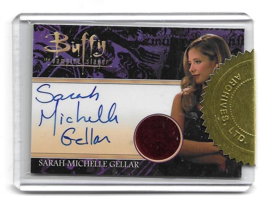 SARAH MICHELLE GELLAR  2015 RITTENHOUSE AUTOGRAPH Relic Buffy The Vampire Slayer