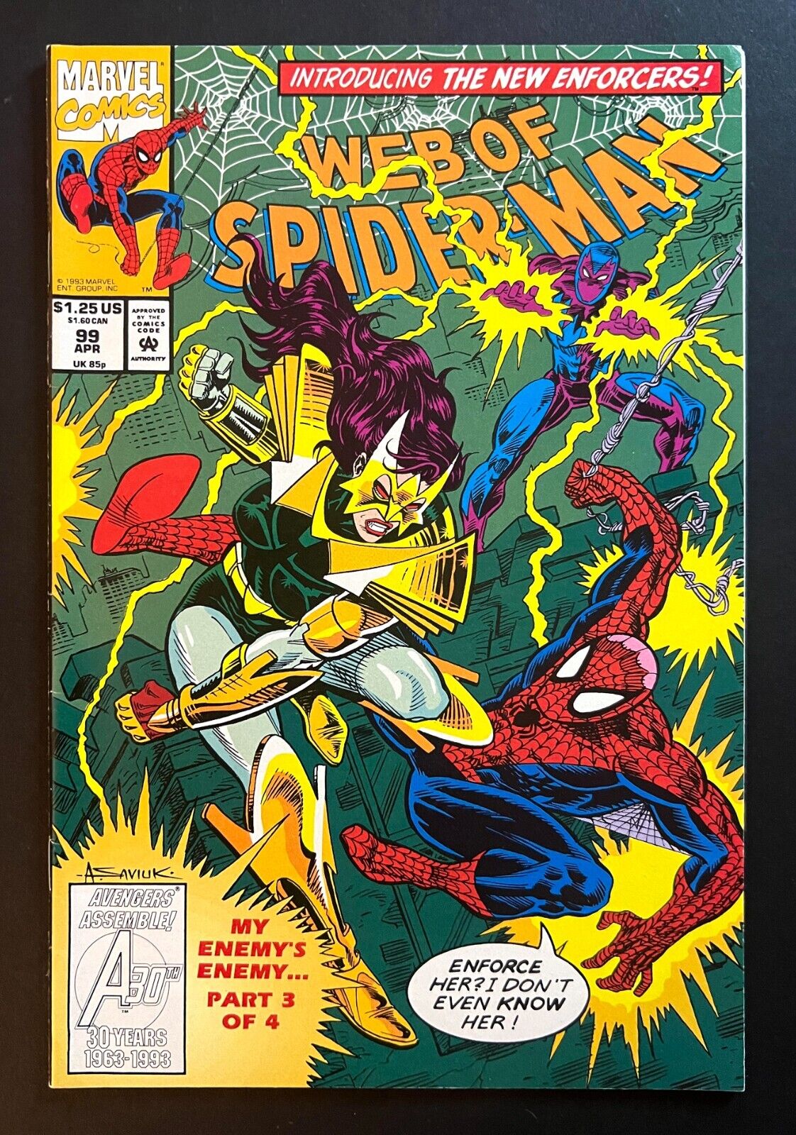 *Web of Spider-Man* #99 1st Nightwatch Appearance Marvel Comics 1993