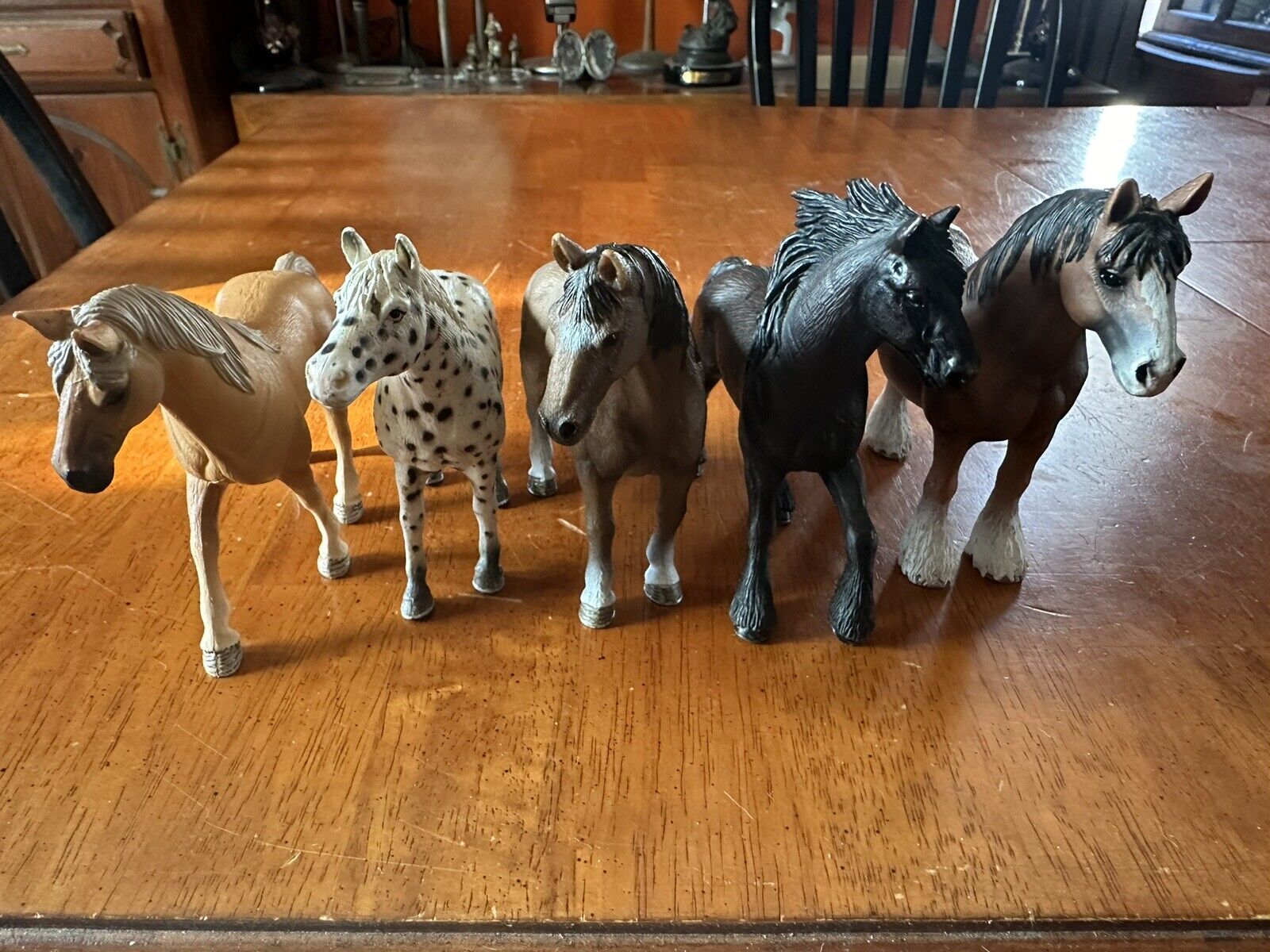 Set of FIVE “Schleich” Toy Horse Figures - LOOK