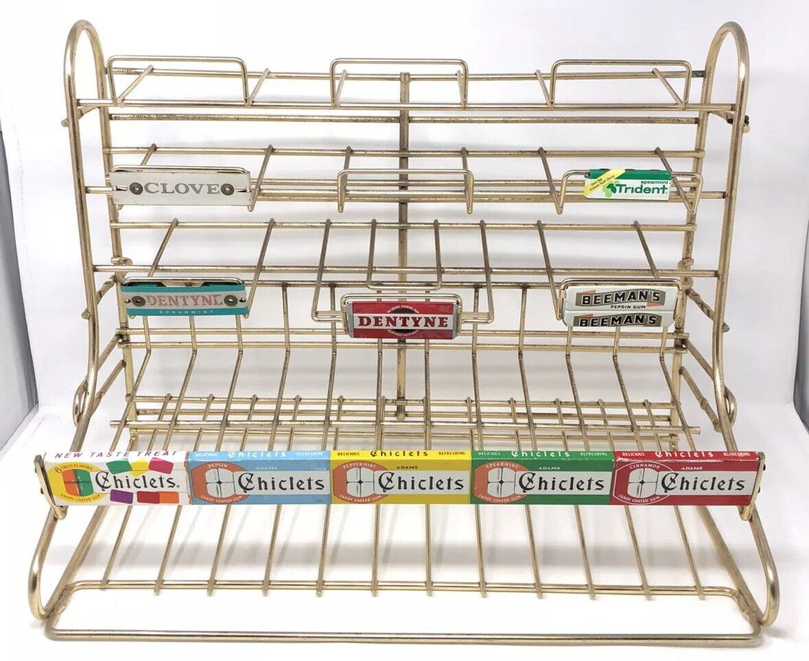 LARGE Vintage Chiclets Chewing Gum / Dentyne Candy Rack/Holder/Retail Display