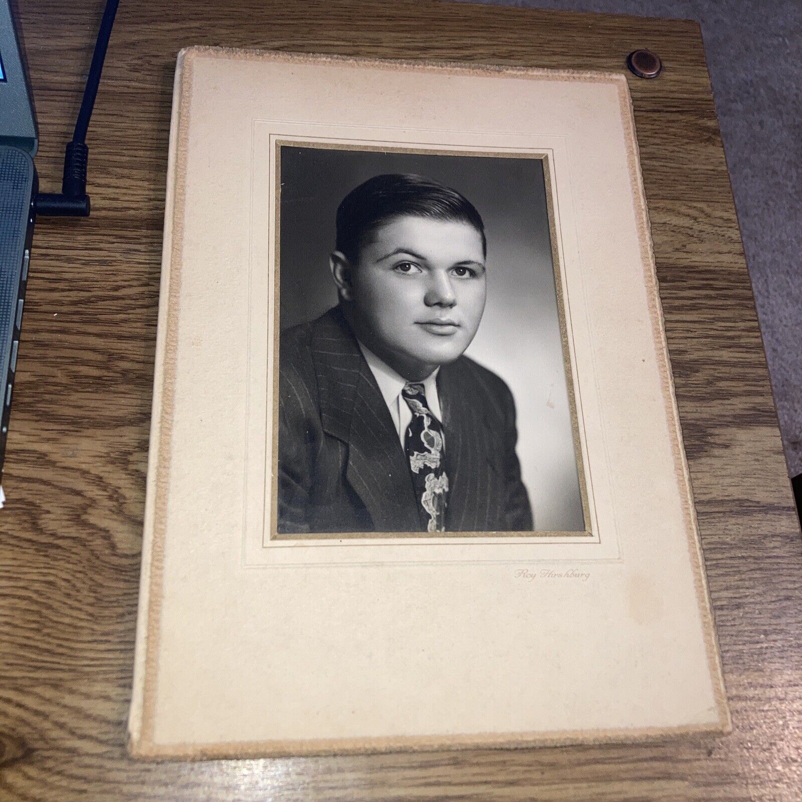 Vintage Photo of Young man in suit & Tie, Portrait- Roy Hirshburg #1