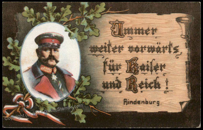 Germany WWI General Hindenburg Song Poem Patriotic PPC 67515