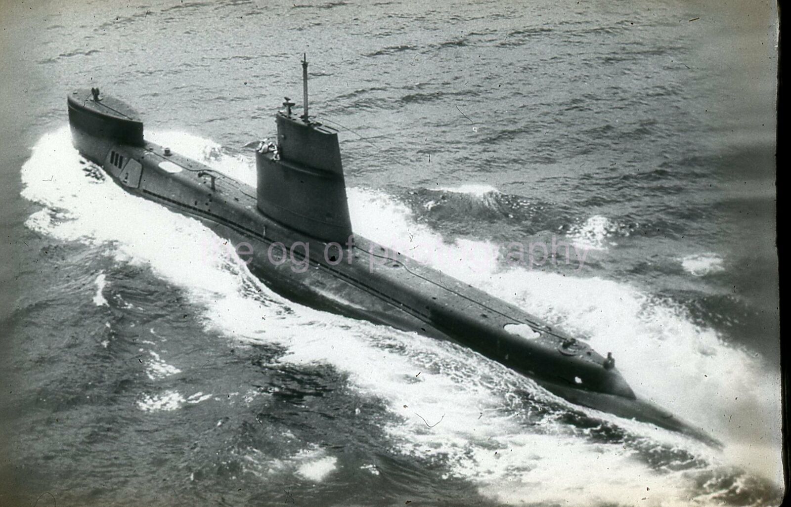 US SSK K-3 Submarine FOUND GLASS SLIDE Military bw NAVY RECOGNITION Photo 11 T 5