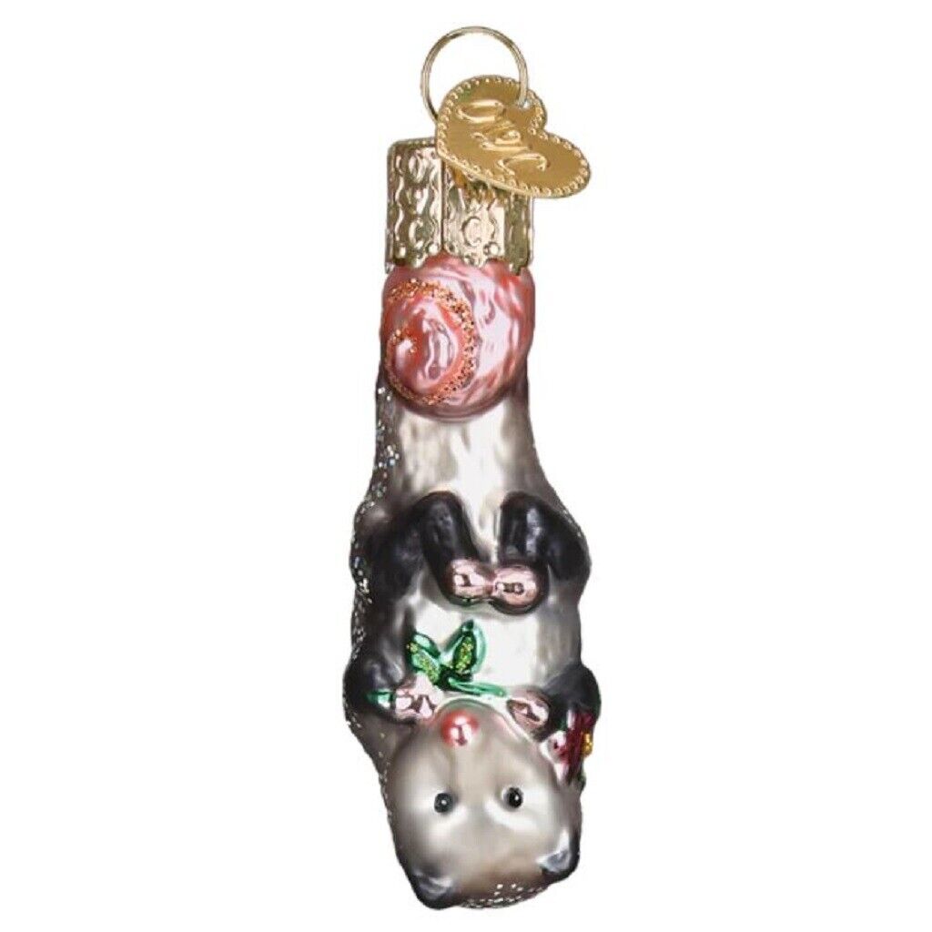 Old World Christmas Gumdrops Mini Opossum Glass Ornament 2.5 inch Miniature