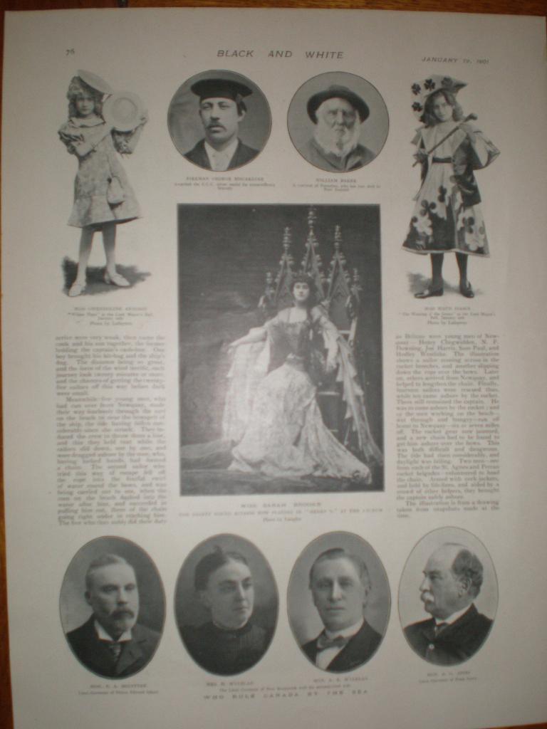 Small printed photo actress Sarah Brooke UK 1901