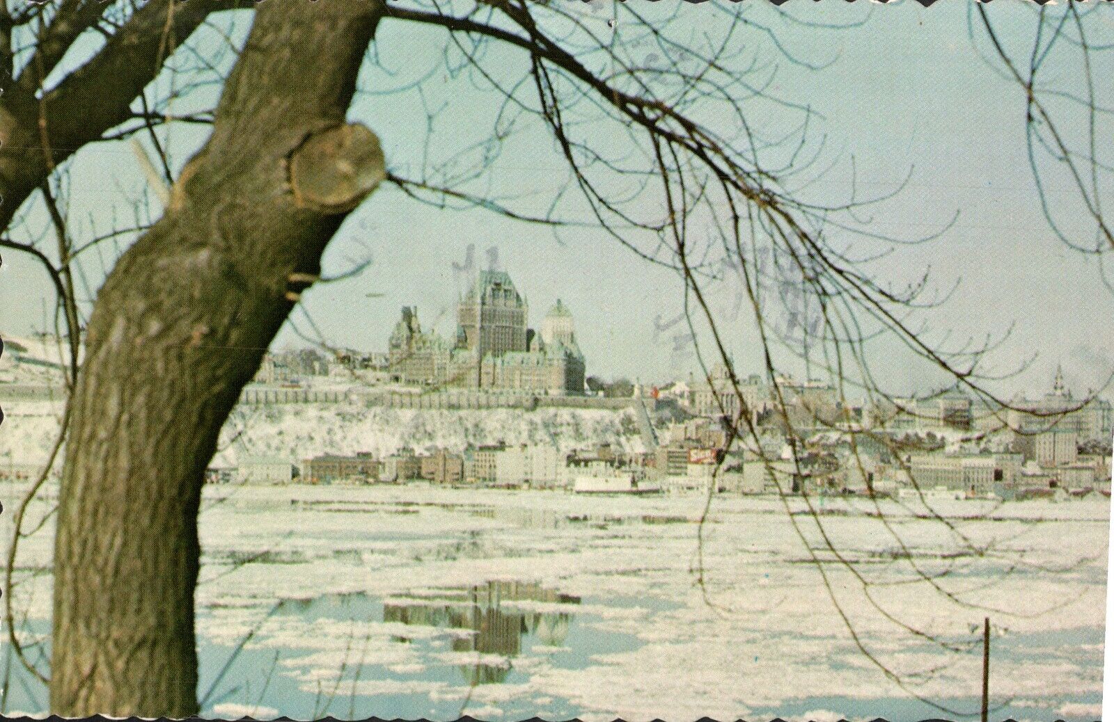 La Traverse en hiver Quebec- Canada Postcard