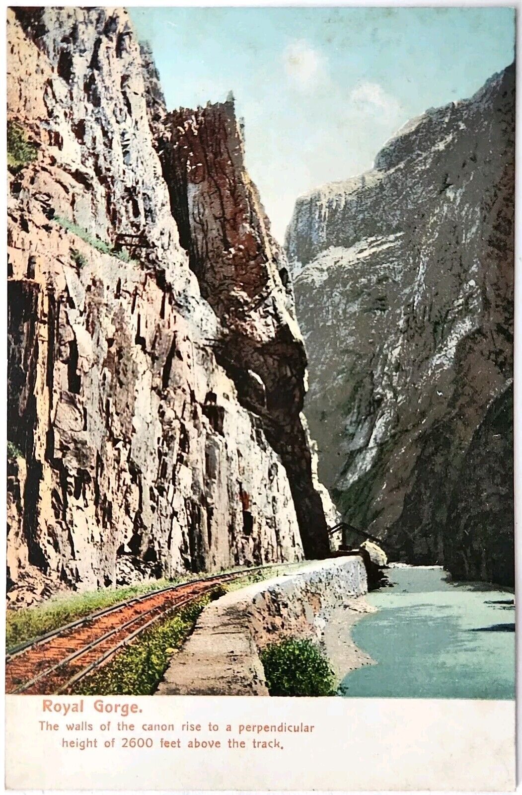 Postcard Colorado Royal Gorge CO Railroad Train Unposted White UDB A3