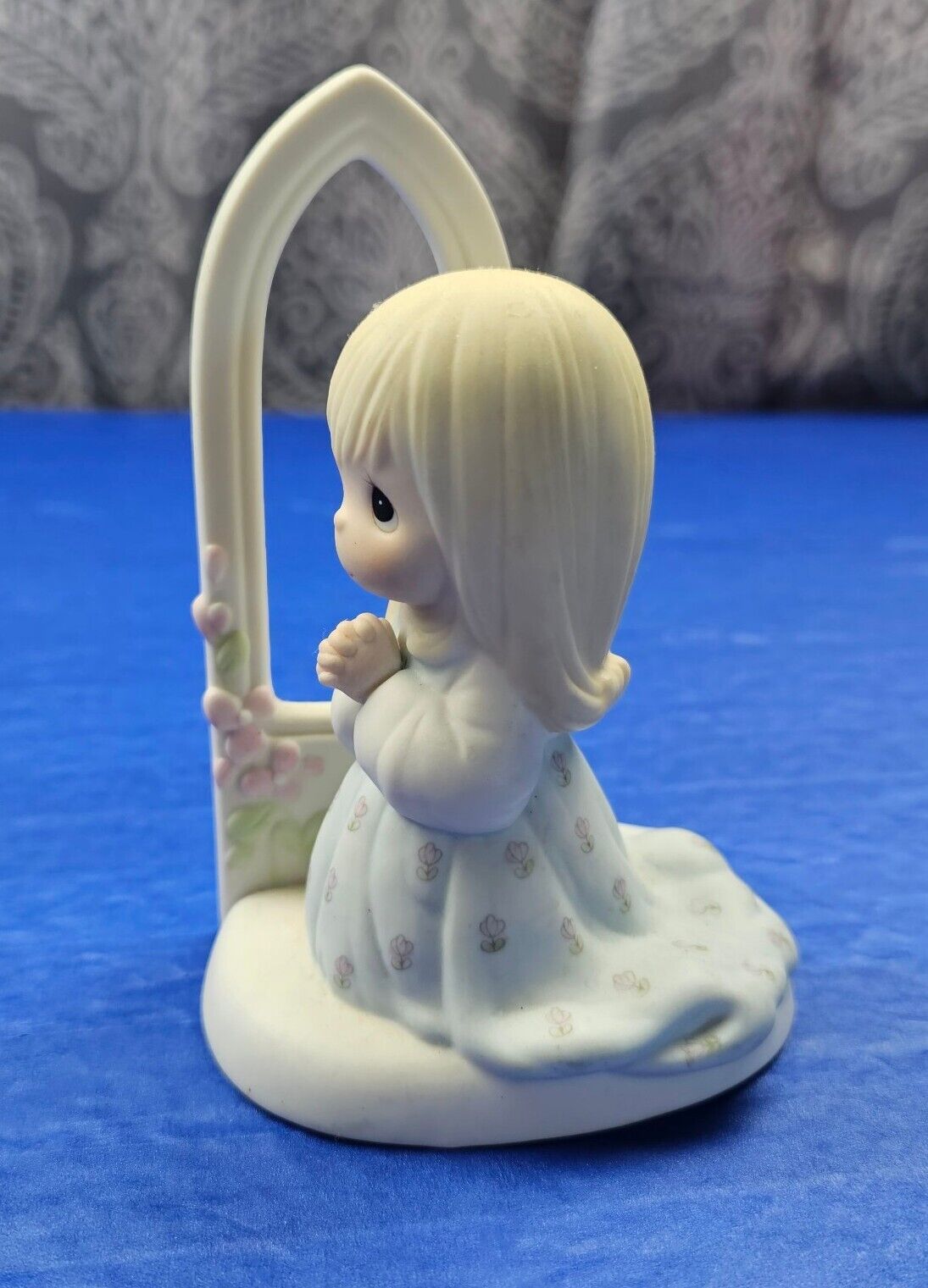 VTG 1985 Precious Moments Little Girl  Praying Bookend O WORSHIP THE LORD