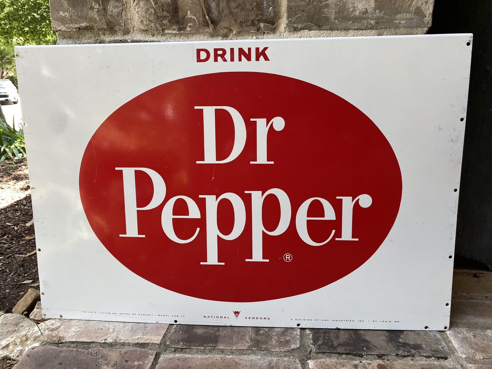 1960s Dr Pepper Painted Metal Sign 28” X 20”