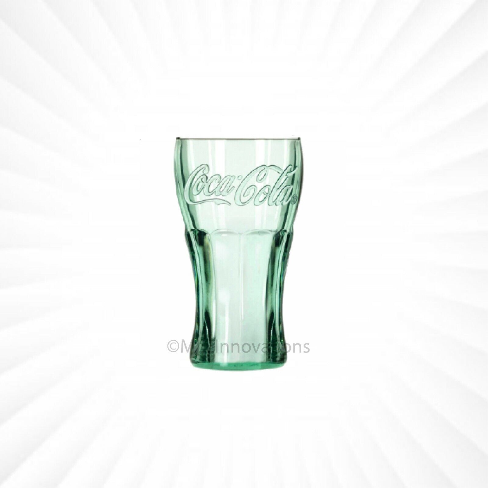Coke Glass Genuine Coca-Cola Green Large 6\