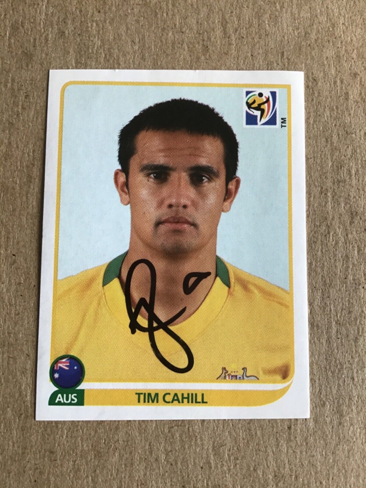 Tim Cahill, Australia 🇦🇺 Panini World Cup 2010 hand signed