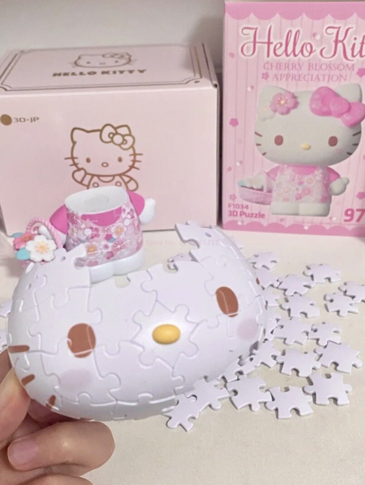 Sanrio Hello Kitty Crystal Puzzle 3D Kawaii Anime Collectible Gift Toy