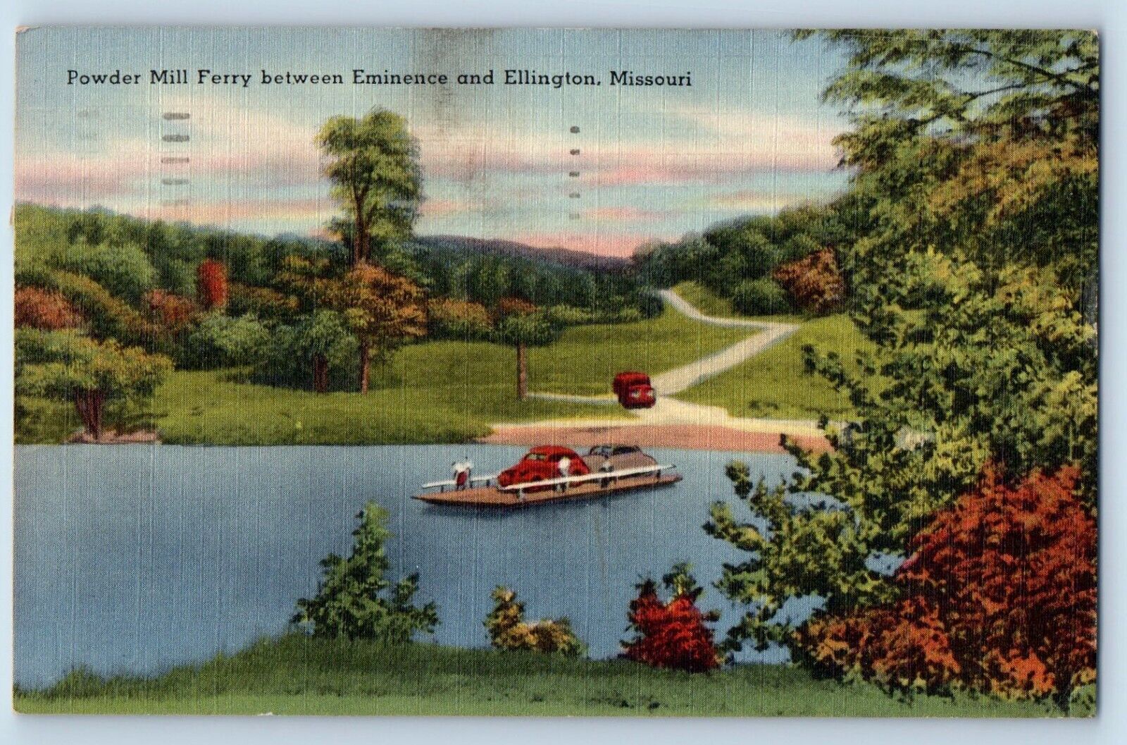 Ellington Missouri MO Postcard Powder Mill Ferry Eminence Exterior c1958 Vintage